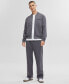 Men's Regular-Fit Full-Zip Track Jacket, Created for Macy's Черный, L - фото #4