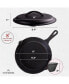 Фото #3 товара Cast Iron Skillet with Lid - Pre-Seasoned Covered Frying Pan