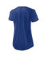 ფოტო #2 პროდუქტის Women's White, Royal New York Giants Back Slit Lightweight Fashion T-shirt