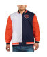 Фото #5 товара Men's Navy, White Chicago Bears Big and Tall Team History 2.0 Warm-Up Jacket