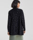 ფოტო #2 პროდუქტის Petite 100% Cashmere Embellished Long-Sleeve Duster, Created for Macy's