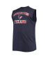 Фото #3 товара Men's Navy Houston Texans Big and Tall Muscle Tank Top