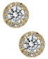 Gold-Tone Crystal Halo Stud Earrings, Created for Macy's