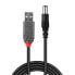 Фото #2 товара Lindy Adapter Cable USB A male - DC 5.5/2.5 mm male - 1.5 m - USB A - DC - USB 2.0 - Male/Male - Black