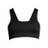 No Boundaries Juniors Double Scoop Neck Bra Women 2XL Black Nylon Pullover Solid