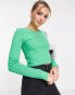 Фото #8 товара Monki long sleeve top in green