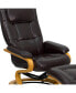 Фото #6 товара Multi-Position Recliner & Ottoman With Swivel Maple Wood Base