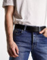 Фото #1 товара ASOS DESIGN webbing belt with matte black buckle in black