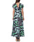 Фото #3 товара Платье макси с принтом 24seven Comfort Apparel V-образным вырезом и завышенной талией