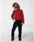 Фото #2 товара Baby Boys Baby Printed Reindeer Poplin Shirt With Bow Tie Red