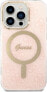 Guess Zestaw Guess GUBPP14LH4EACSP Case+ Charger iPhone 14 Pro 6,1" różowy/pink hard case 4G Print MagSafe NoSize