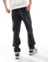 ASOS DESIGN straight leg pull on trouser in charcoal