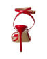 Фото #3 товара Michael Kors Collection Chrissy Runway Croc-Embossed Leather Sandal Women's Red