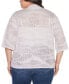 ფოტო #2 პროდუქტის Black Label Plus Size Metallic Pointelle Stitch Cardigan Sweater