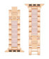 ფოტო #2 პროდუქტის Women's Pink Iridescent Acetate with Rose Gold-Tone Alloy Link Bracelet Compatible with 38mm/40mm/41mm Apple Watch