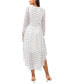 ფოტო #2 პროდუქტის Women's Printed Belted Asymmetric Midi Dress