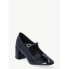 Фото #1 товара Scoop Mary Janes Heels Women Black Buckle Block Heel Slip-On Closed Toe Size 7.5