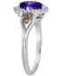 Фото #4 товара Blueberry Tanzanite (1 ct. t.w.) & Diamond (1/3 ct. t.w.) Halo Ring in 14k White Gold