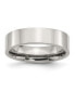 ფოტო #1 პროდუქტის Stainless Steel Polished 6mm Flat Band Ring