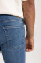 Фото #5 товара Carlo Skinny Fit Ekstra Dar Kalıp Normal Bel Ekstra Dar Paça Yırtık Detaylı Jean Pantolon