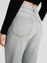 Фото #4 товара Bershka Petite straight leg jeans in washed grey