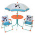 FUN HOUSE 713095 INDIAN PANDA Gartenmbel mit Tisch, 2 Klappsthlen und einem Sonnenschirm fr Kinder