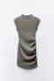 Фото #6 товара Платье из рельефной ткани со сборкой ZARA