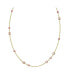 Round Cut, Pink, Gold-Tone Imber Strand Necklace