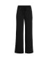 Petite Cupro Knit Mid Rise Wide Leg Pants