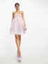 ASOS DESIGN embroidered voile mini babydoll cami dress in lilac Сиреневый, 36 - фото #3