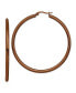 Stainless Steel Polished Brown plated Hoop Earrings