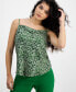 ფოტო #1 პროდუქტის Women's Printed Cowlneck Camisole Top, Created for Macy's