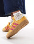 adidas Originals Handball Spezial trainers in yellow and pink with gum sole