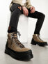 Фото #1 товара Walk London Element hiker boots in beige suede