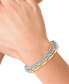 ფოტო #2 პროდუქტის EFFY® Diamond Chain Link Bangle Bracelet (2-1/10 ct. t.w.) in 14k White and Yellow Gold