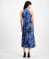 Women's Floral-Print Halter Maxi Slip Dress