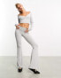 Фото #1 товара ASOS DESIGN flared casual trousers co ord in grey marl