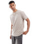 Фото #1 товара Armani Exchange boxy fit t-shirt in beige with all over lettering print