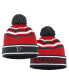 Women's Red Atlanta Falcons Colorblock Cuffed Knit Hat with Pom and Scarf Set