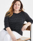 Plus Size Printed Pima Cotton Top, Created for Macy's