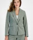 ფოტო #3 პროდუქტის Pinstripe One-Button Jacket & Slim-Fit Pantsuit, Petite & Regular