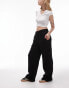 Фото #1 товара Topshop petite straight leg jogger in black