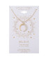 14k Gold Plated Cubic Zirconia Crescent Moon Pendant Necklace