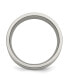 ფოტო #3 პროდუქტის Titanium Brushed Double Sterling Silver Inlay Flat Band Ring