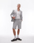 Фото #1 товара Topman linen blend short in grey