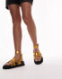 Фото #1 товара Topshop Jaydee strappy sandal with toe loop in gold