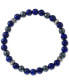 Фото #1 товара EFFY® Men's Lapiz Lazuli & Hematite Bead Stretch Bracelet in Sterling Silver