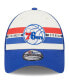 Фото #3 товара Men's Philadelphia 76Ers Royal Stripes 9Forty Trucker Snapback Hat