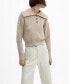 ფოტო #1 პროდუქტის Women's Camp-Collar Knit Sweater