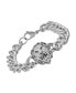 Men's Stainless Steel Lion Head Chain Link Bracelet